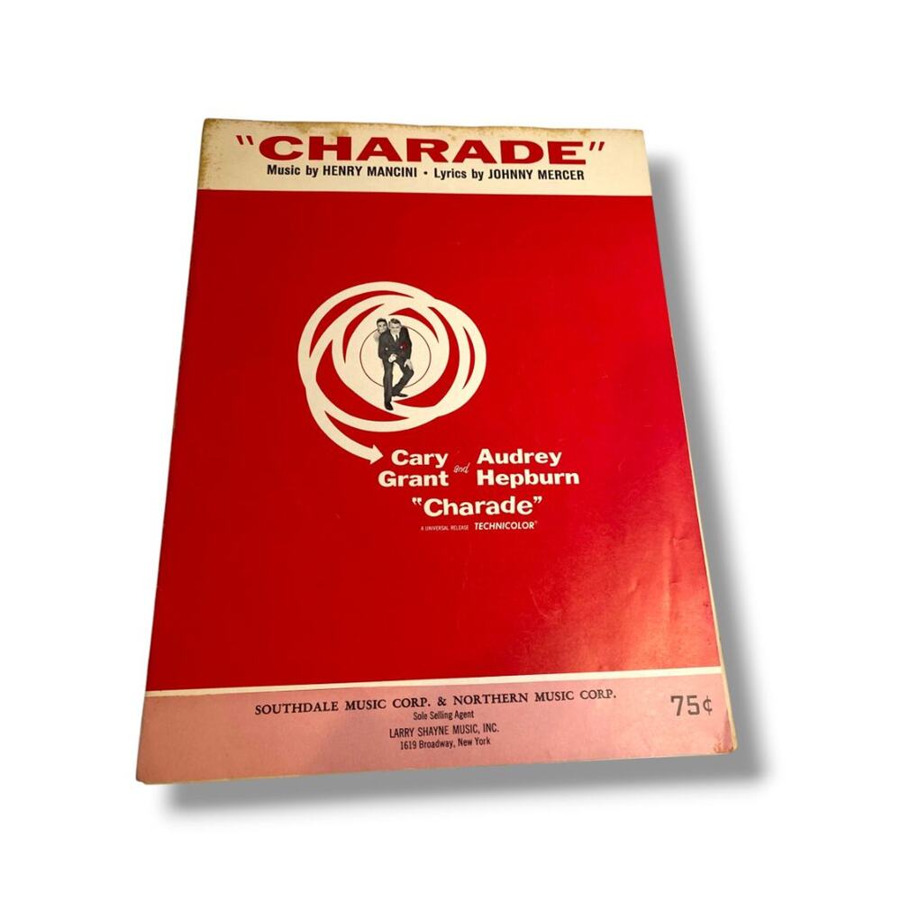 1963 Charade Henry Mancini Sheet Music Johnny Mercer Southdale Music Corp
